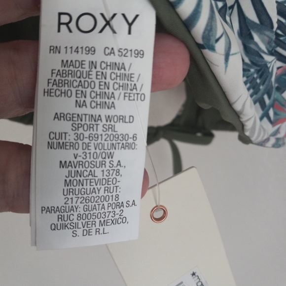 Roxy S Tropical String Tie Corset Front Halter Top in Teal Pink New! - Picture 6 of 6